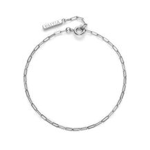 Mini Paperclip Silver Tone Chain Bracelet