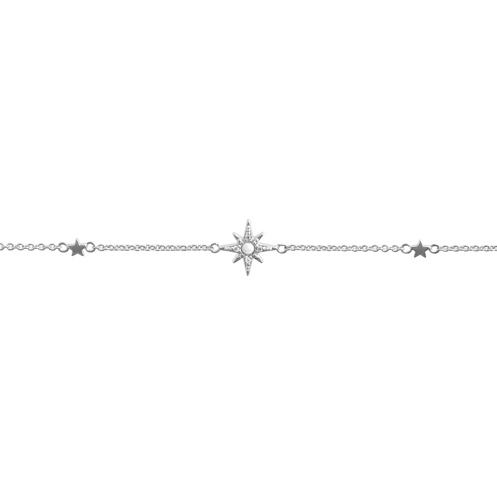 Bracelet Celestial North Star argent
