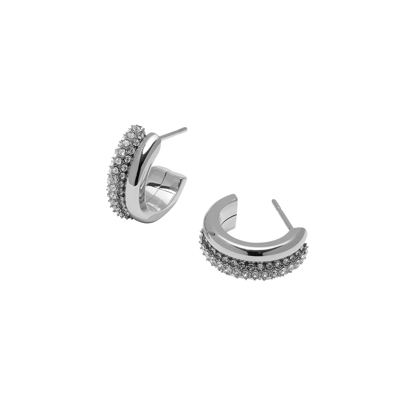 Boucles d’oreilles créoles Entwine Argent