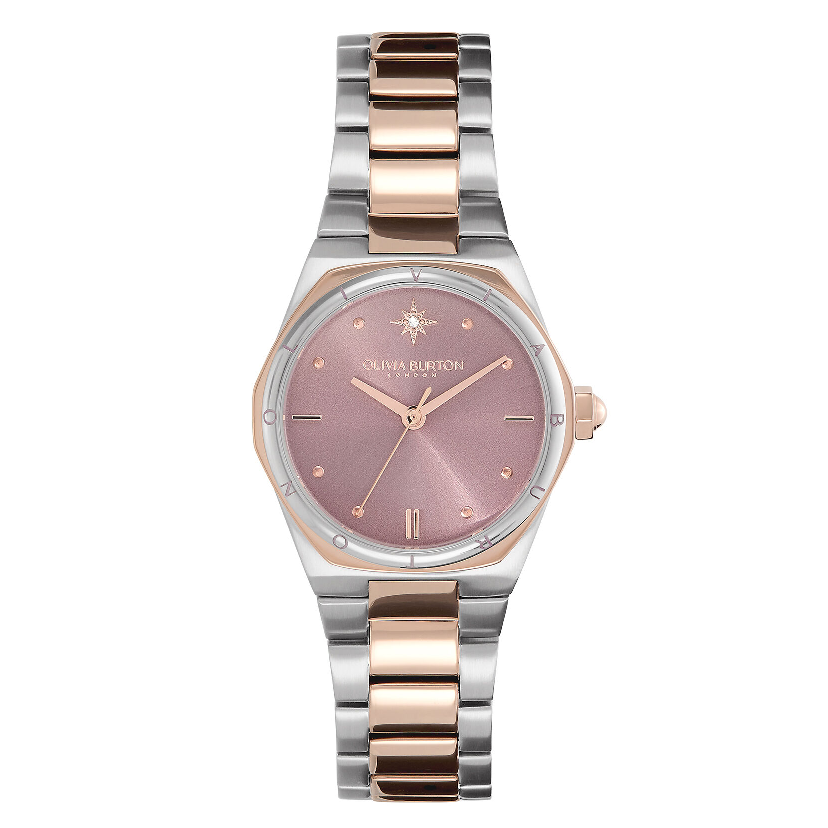 Olivia burton two tone watch online