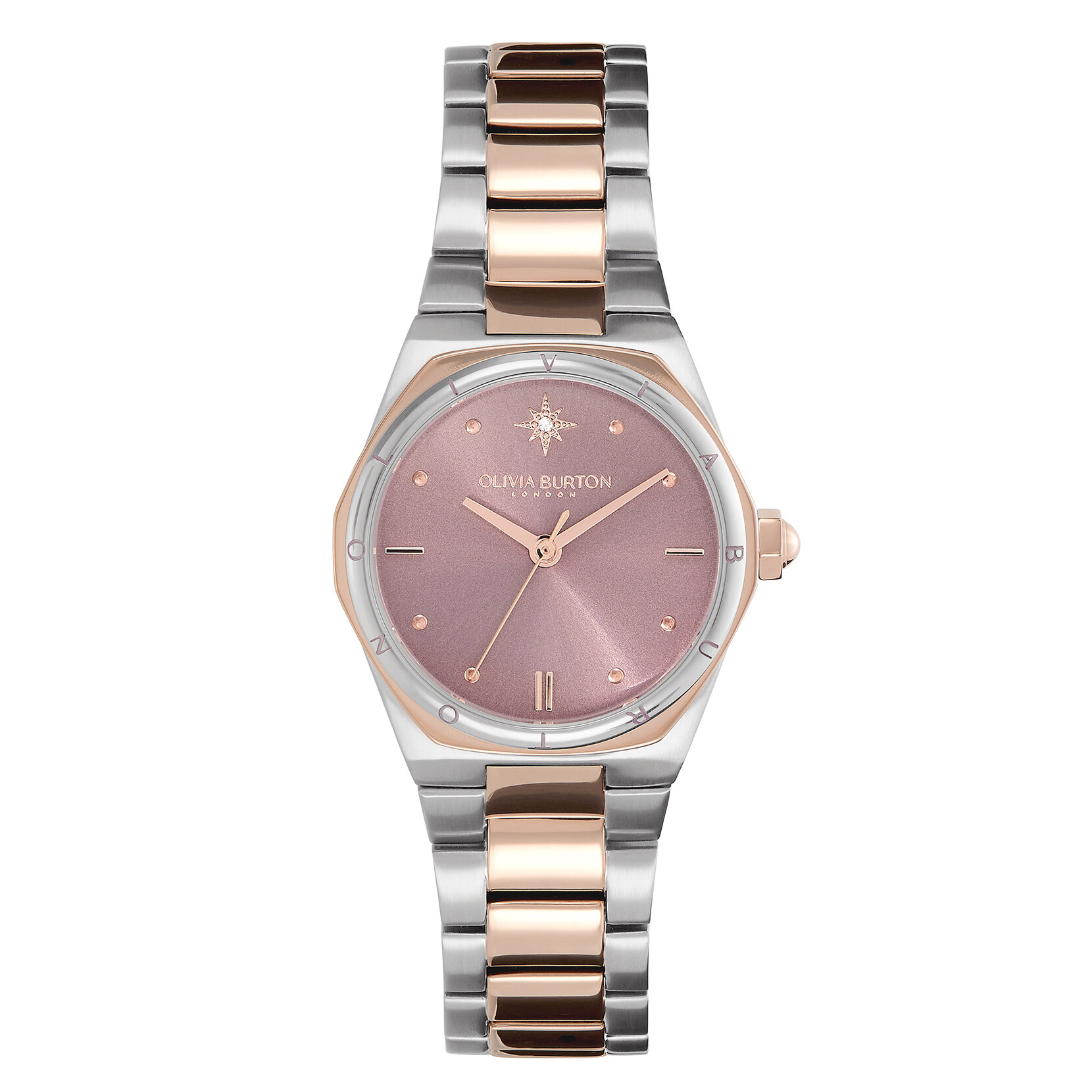 28mm Mini Hexa Mauve & Two Tone Bracelet Watch