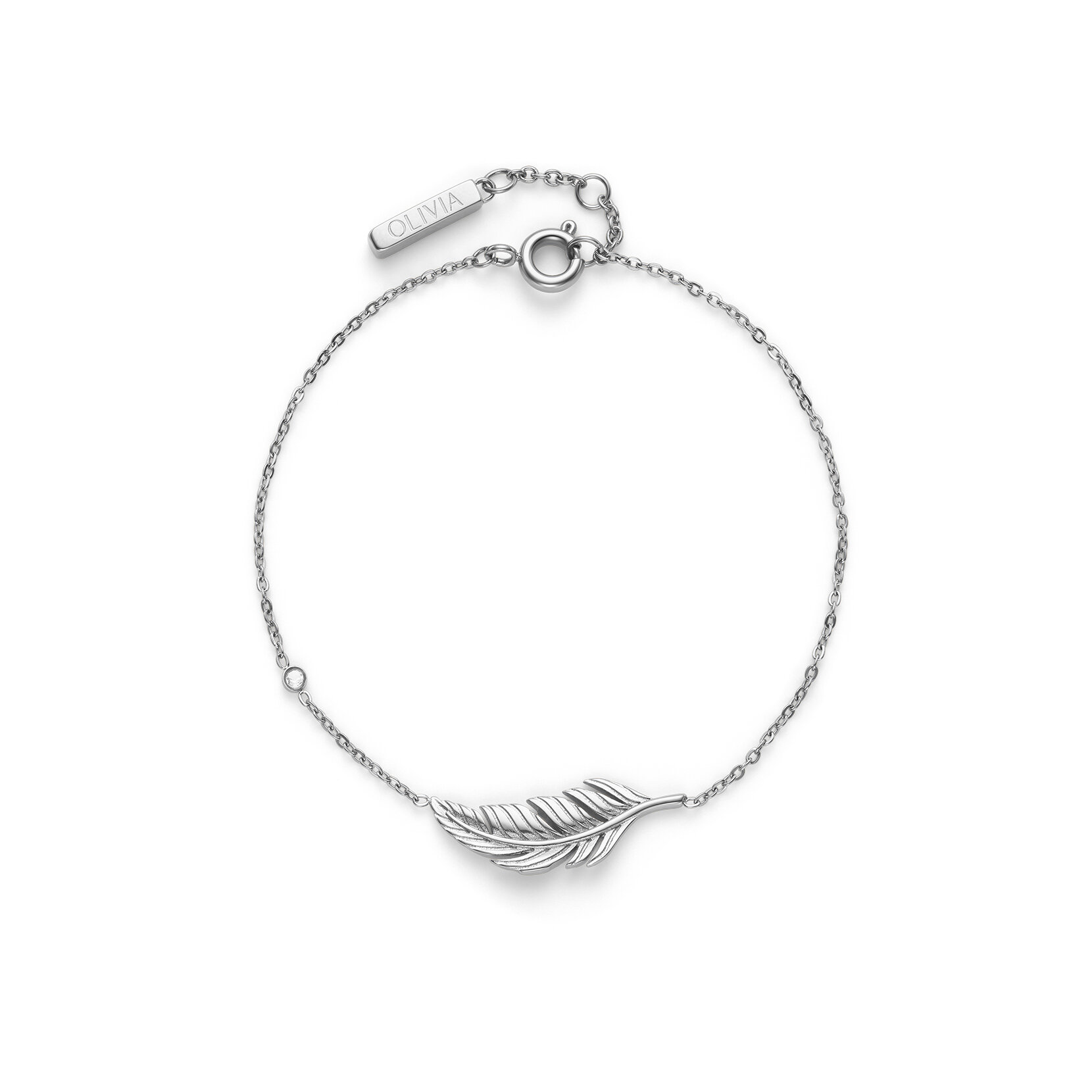 Bracelet Plume Argenté