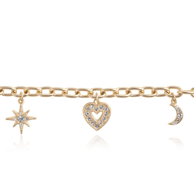 Night Garden Gold 925 Charm Bracelet (S/M)