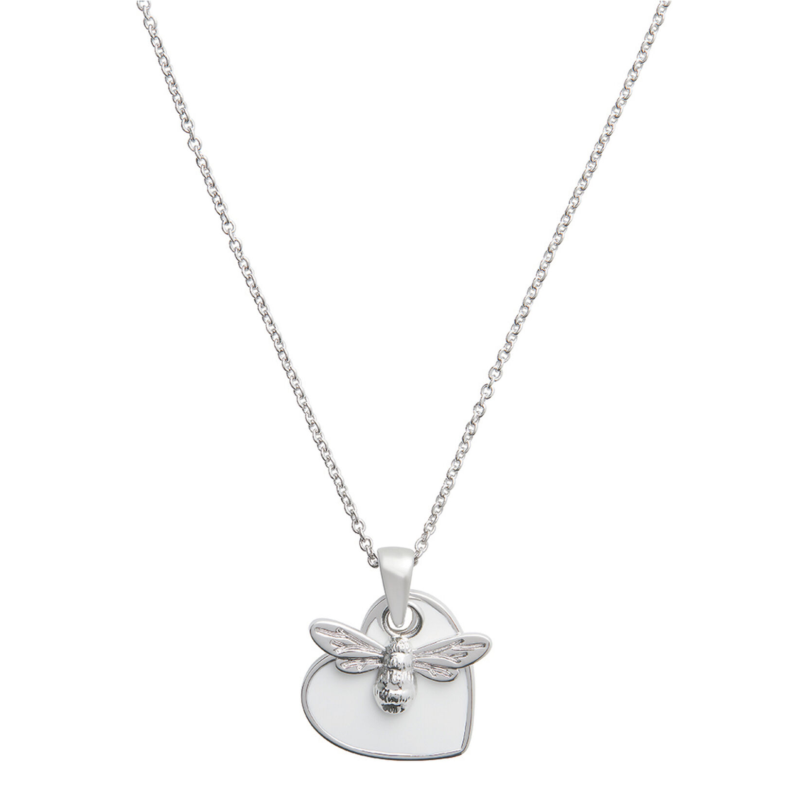 Collier You have my Heart blanc et argent