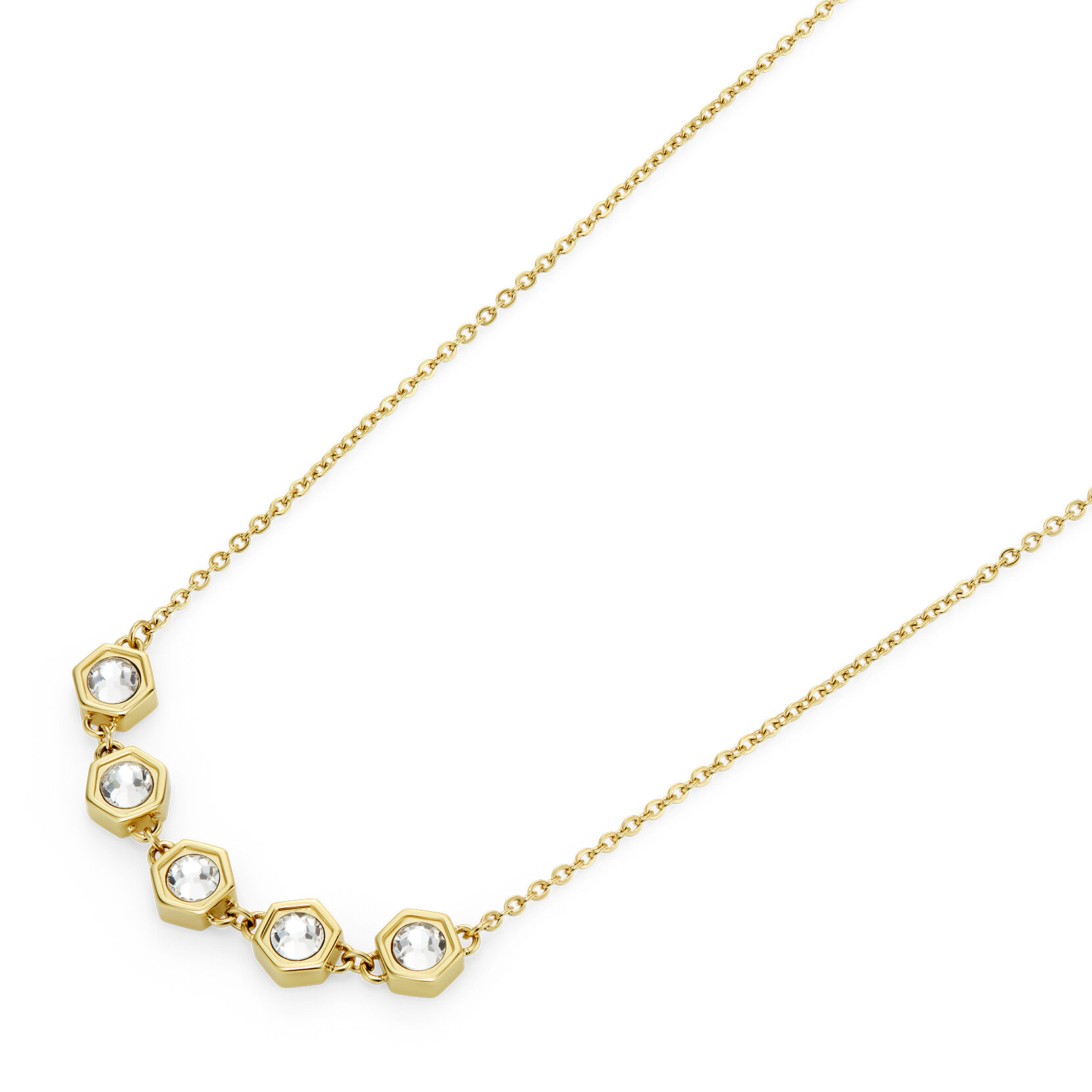 Collier Superposition Ever Stacked Cristal Honeycomb Plaqué Or