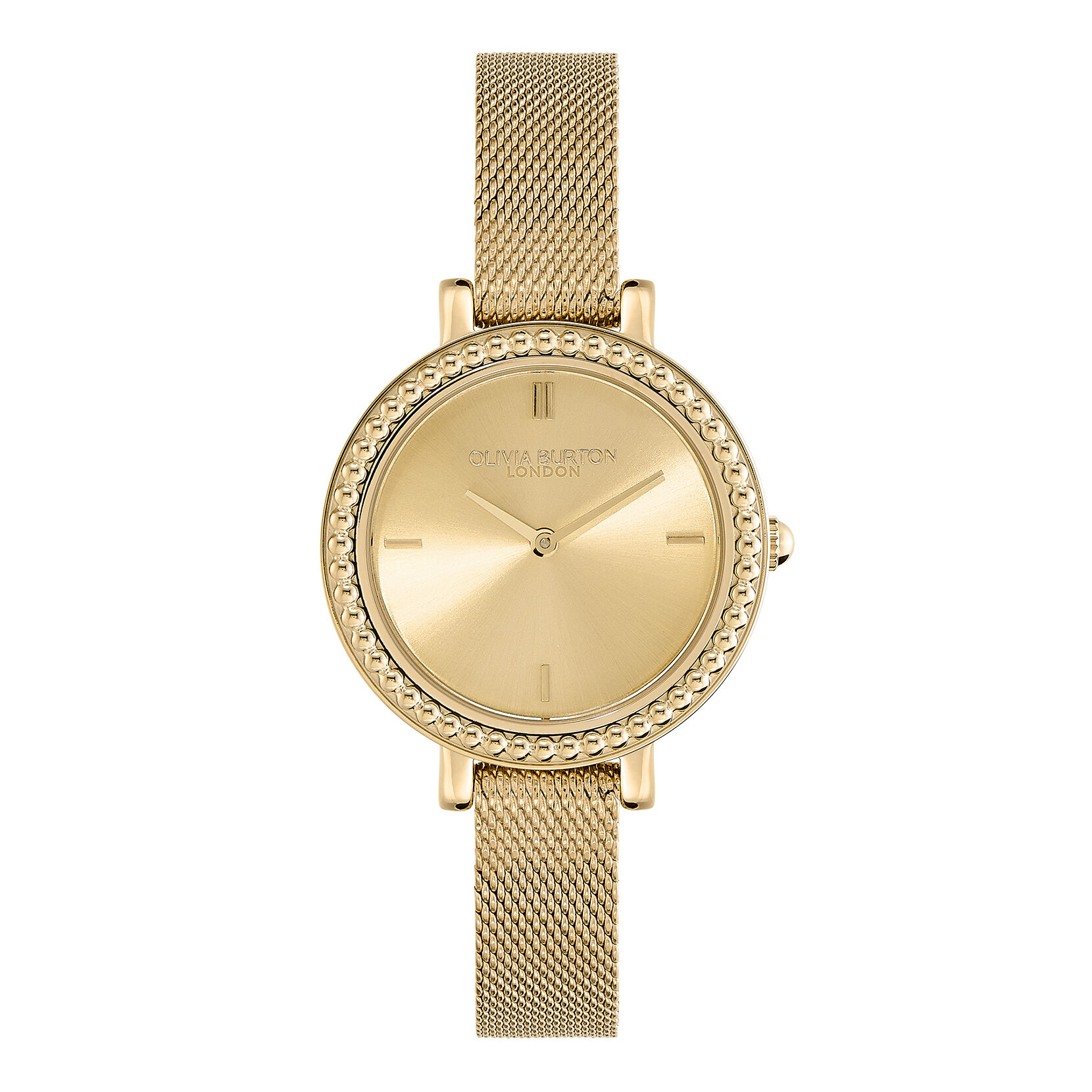 30mm Vintage Bead Gold Mesh Watch
