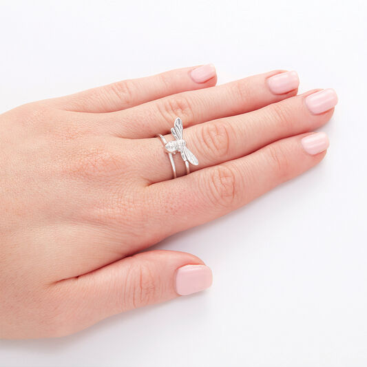 Lucky Bee Ring Silver