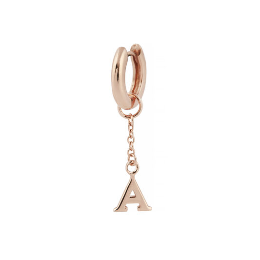 A Huggie Charm Rose Gold