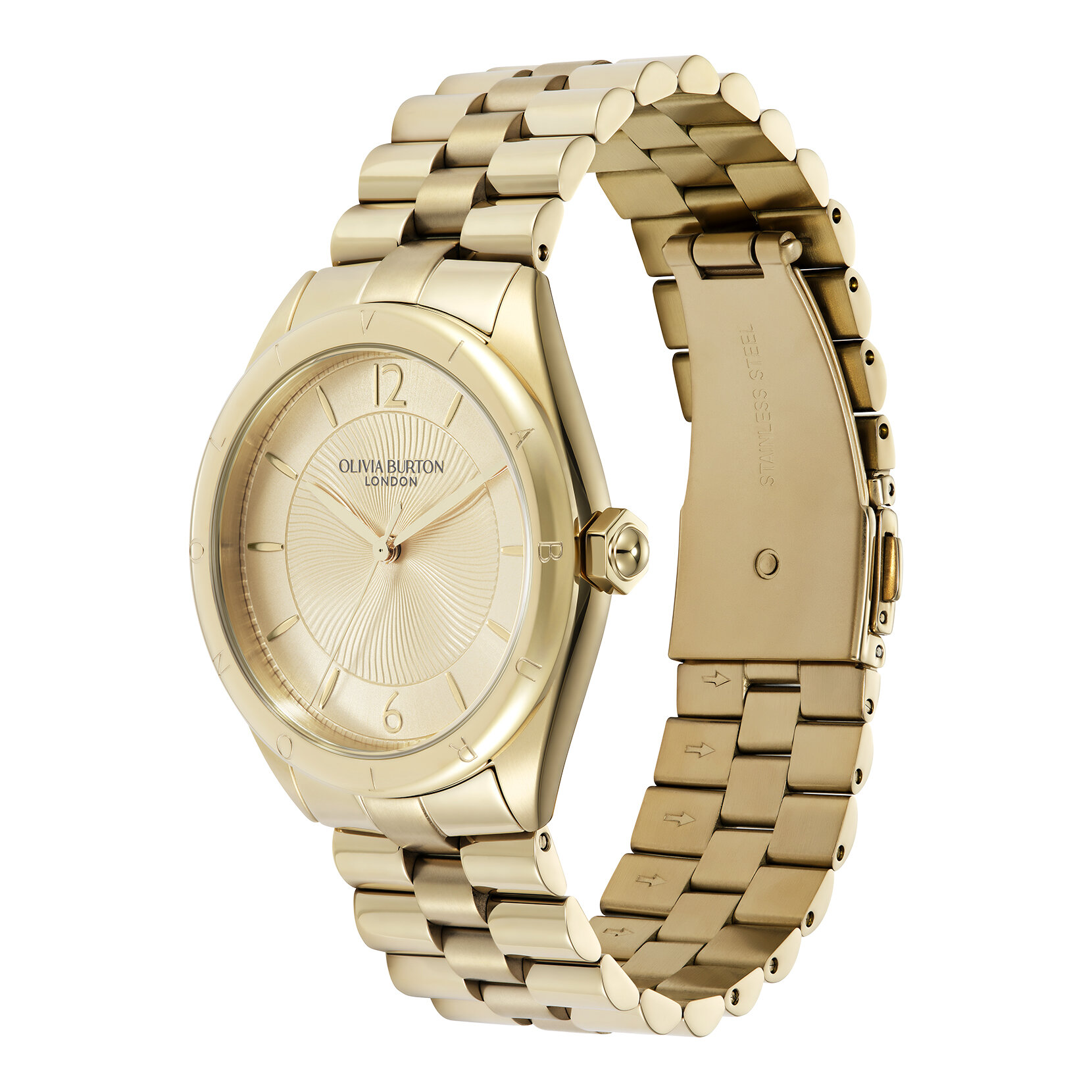 36mm Swirled Gold Bracelet Watch