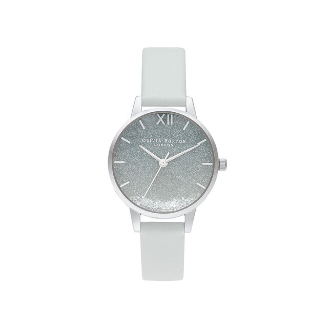 Cadran Wishing Wave Glitter Eco Friendly, gris clair et argent
