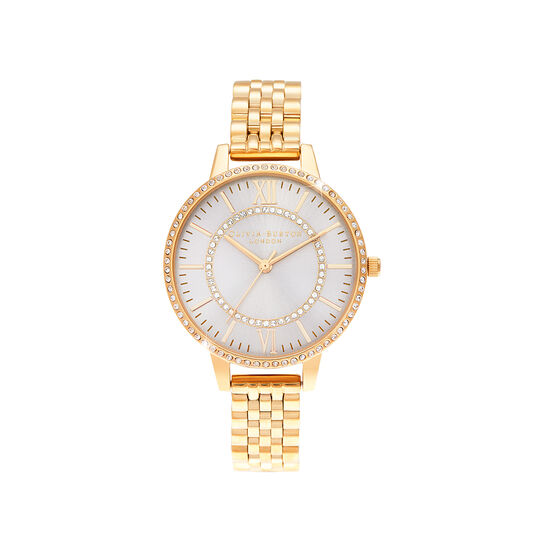 Wonderland Mother Of Pearl Demi Dial Gold Watch