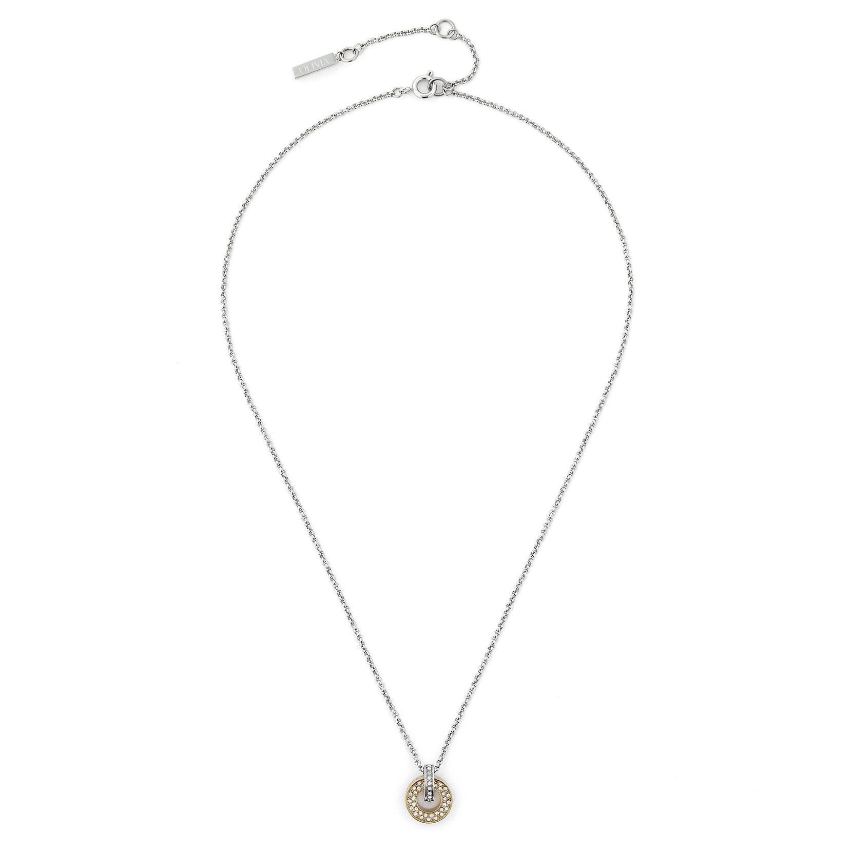 Collier Interlink Deux tons Argent et Or