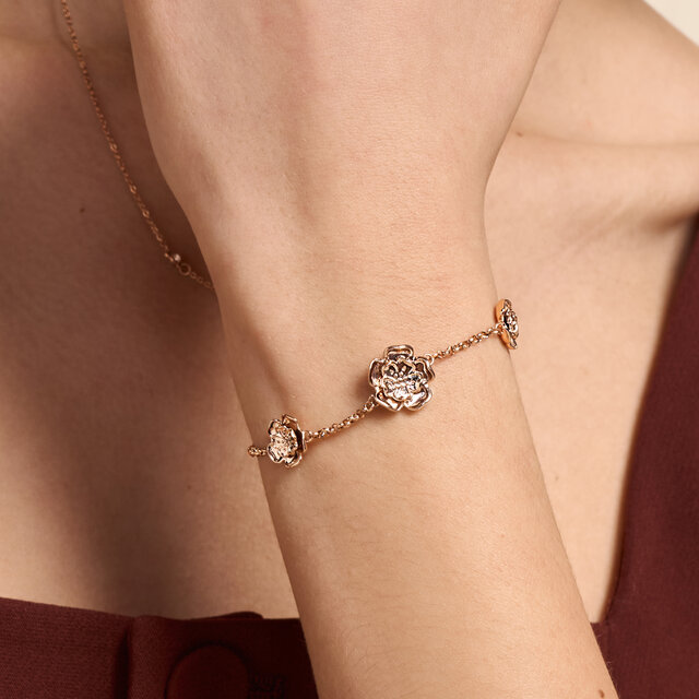 Tudor Rose Rose Gold Plated Bracelet