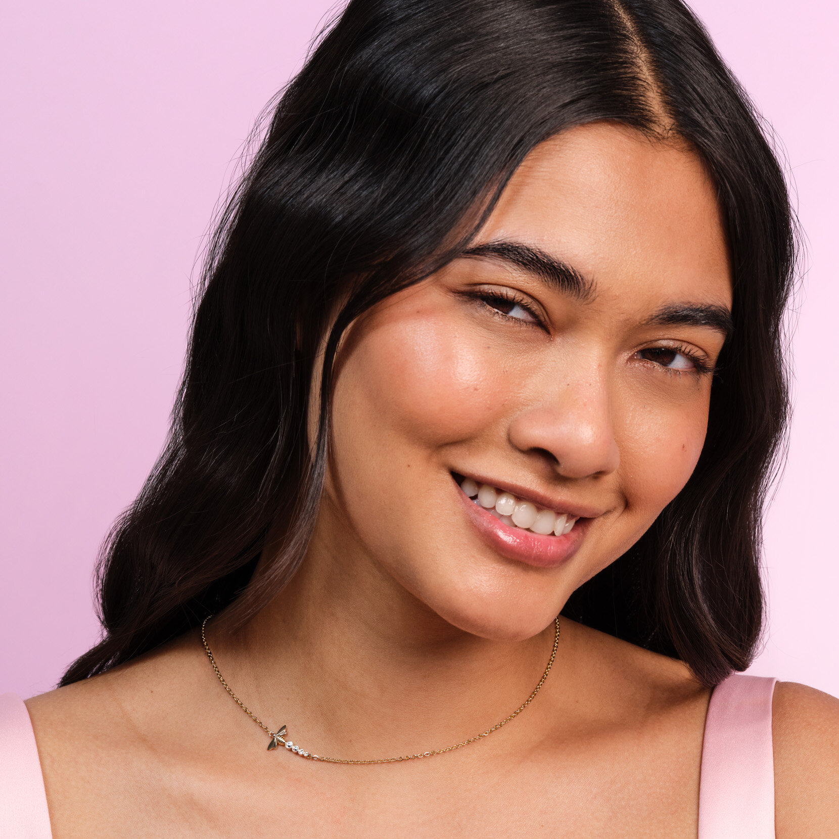 Collier Superposition Ever Stacked Abeille Plaqué Or Rose