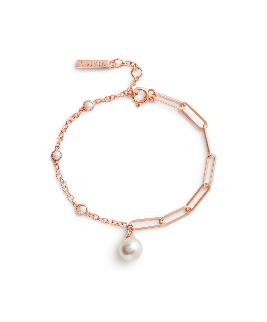 Buy Estele 24 Kt Rose Gold Plated White Pearl and Cats Eye Beads Stretch  Bracelet at Amazonin