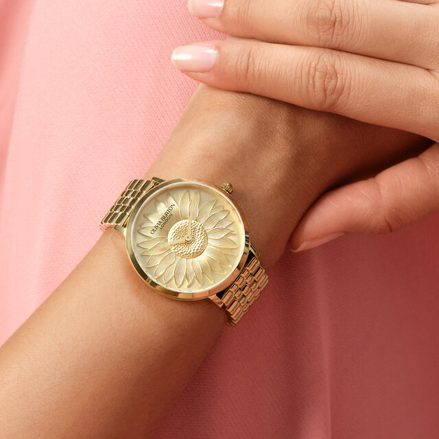 Montre Sunflower & Bracelet Or 36mm