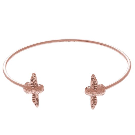 3D Bee Open Rose Gold Bangle