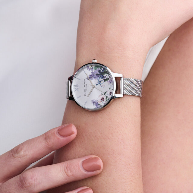 34mm Silver Mesh Watch