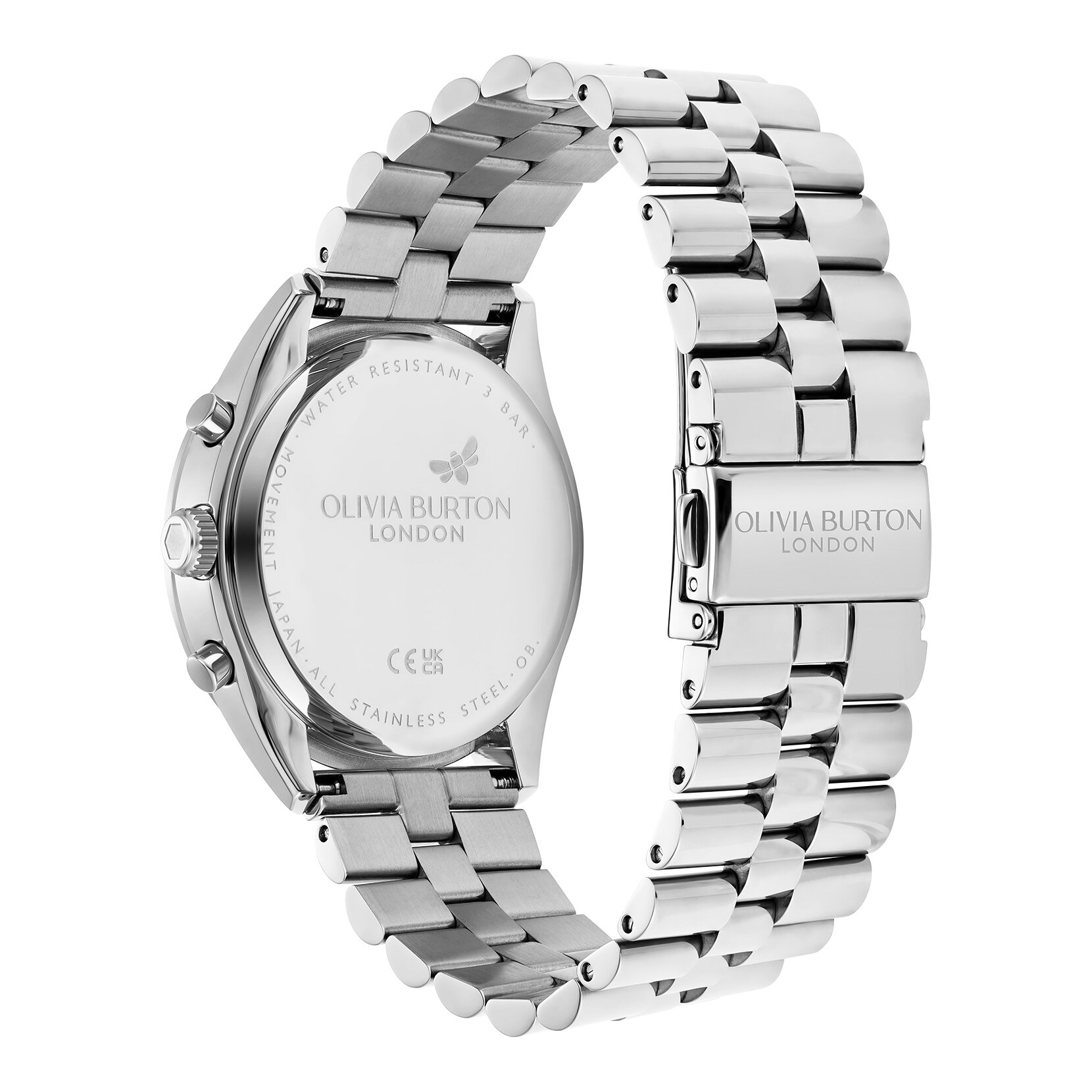 38mm City Classic Multifunction Silver Bracelet Watch