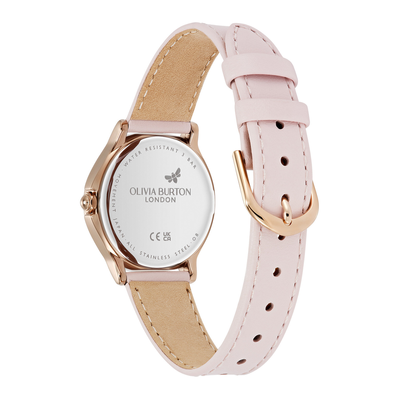 30mm Classic Bee Rose Gold & Primrose Leather Strap Watch