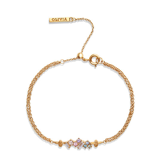 Rainbow Bee Gold Bracelet