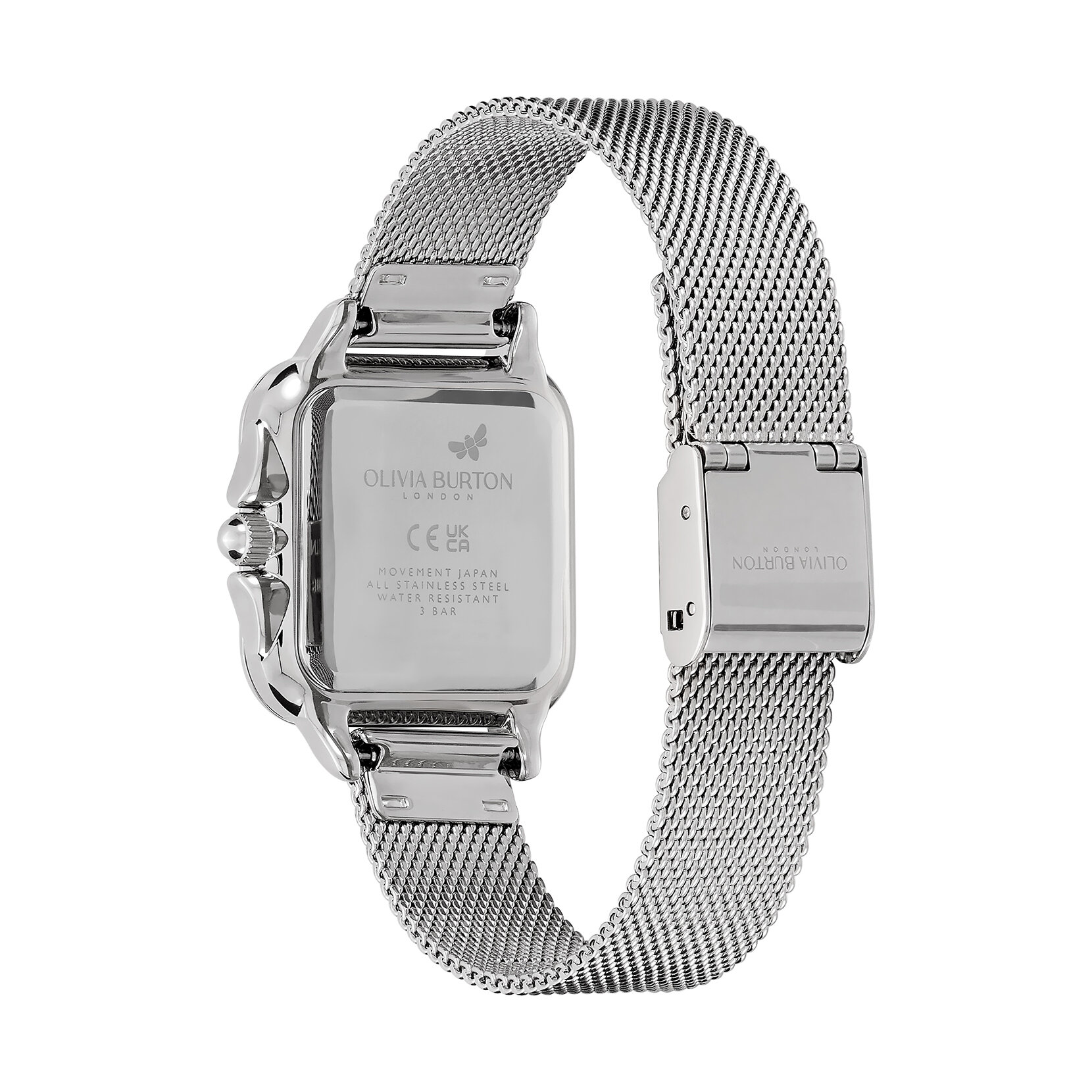 28mm Grosvenor Light Grey & Silver Mesh Watch 
