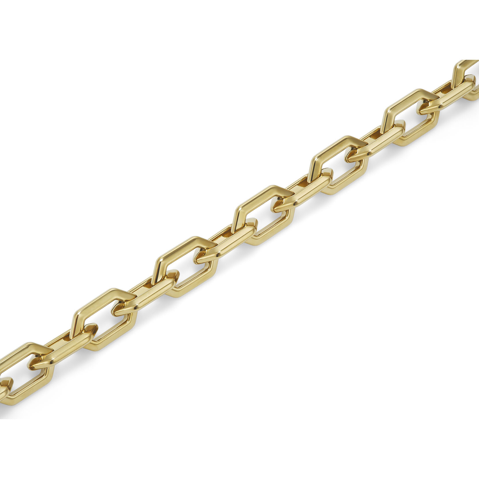 Honeycomb Geo Gold Plated Chain Link Bracelet