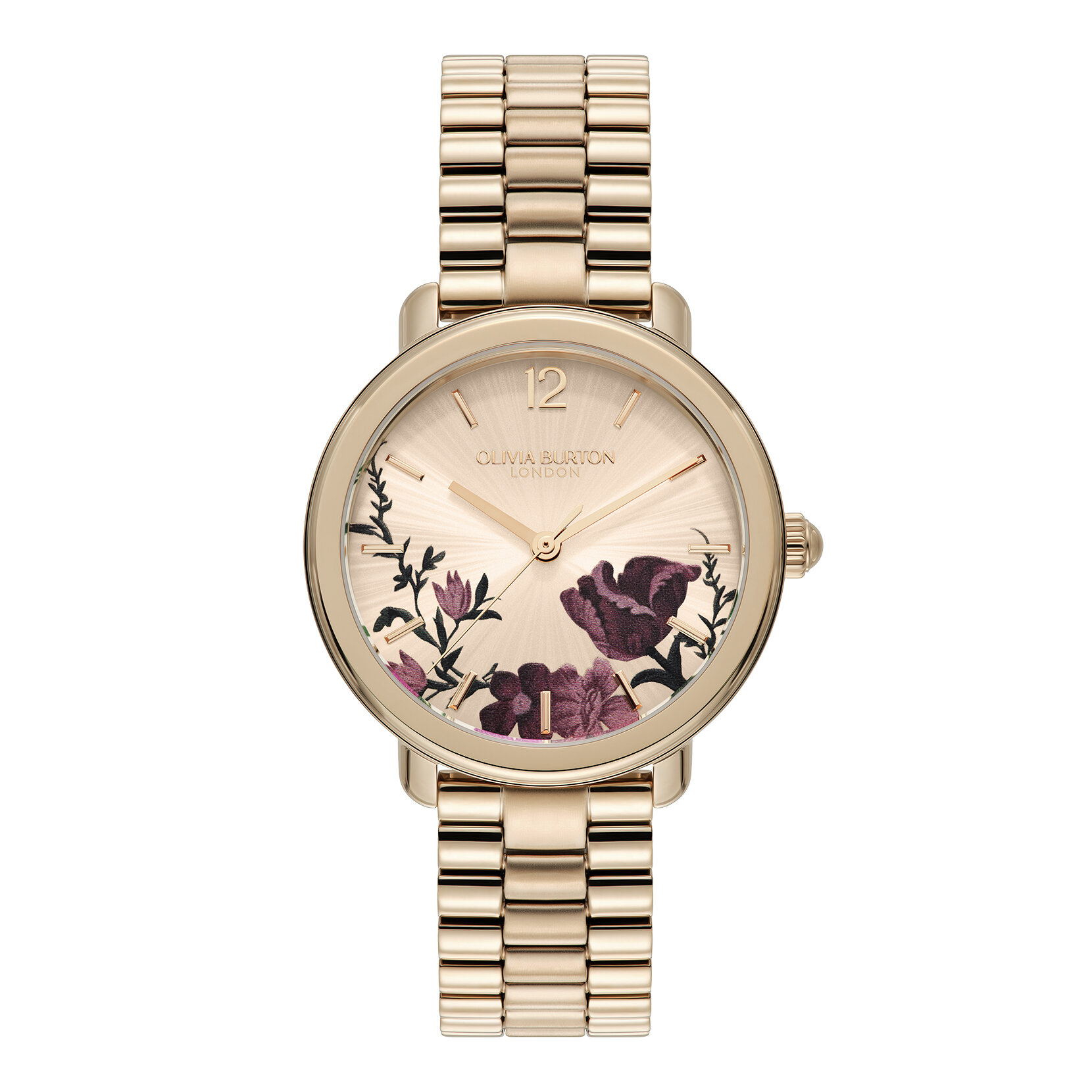 36mm Vintage Floral Rose Gold Bracelet Watch