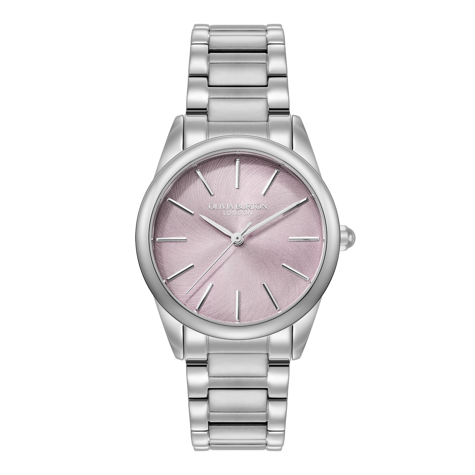 34mm Glowful Pale Lavender & Silver Bracelet Watch