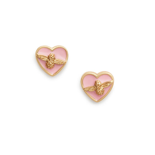 Love Bug Pink & Gold Studs