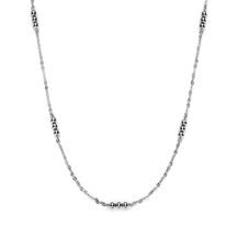 Ever Stacked Beads Silver Tone Stacking Necklace