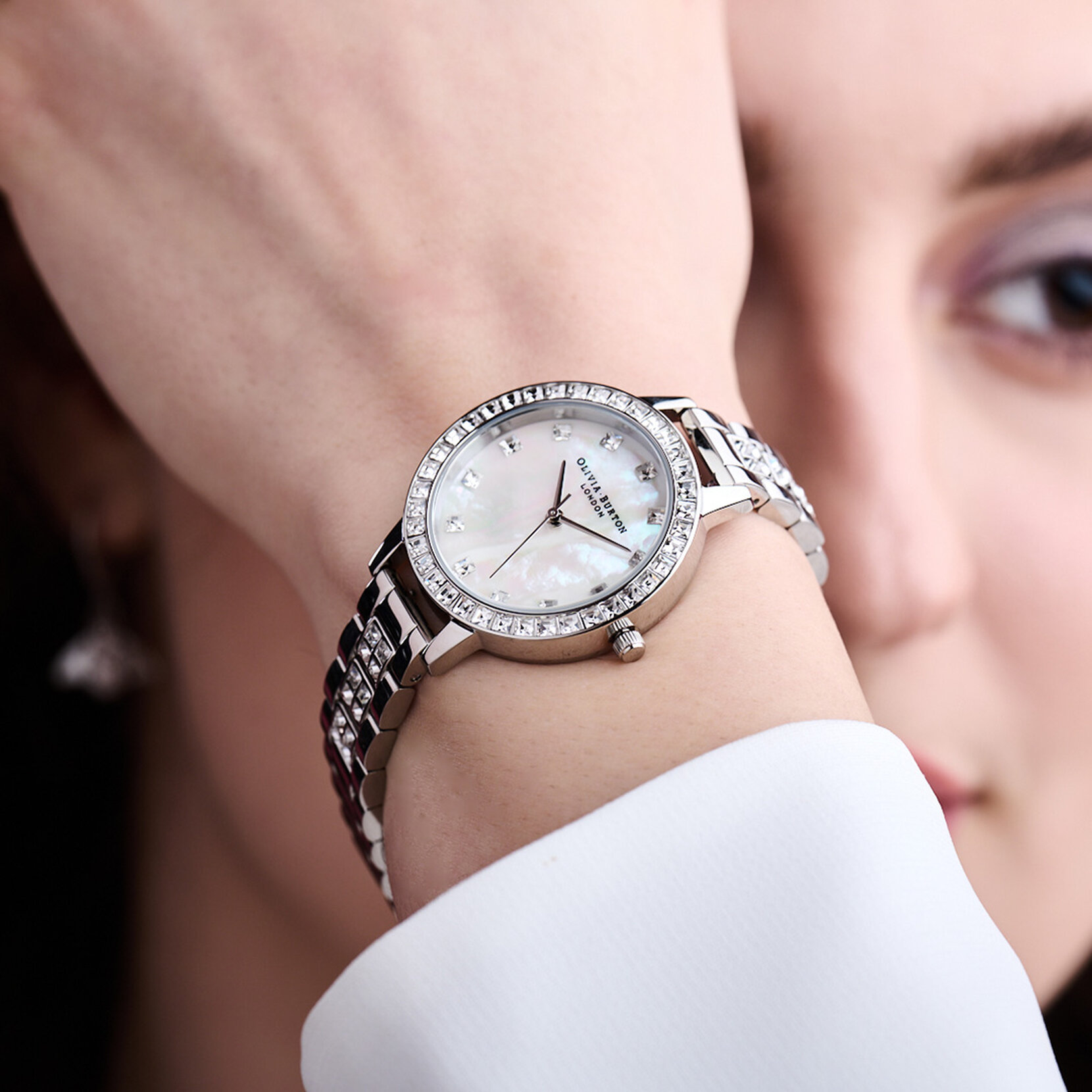 Montre Treasure cadran Demi, cristal ombré et bracelet argent