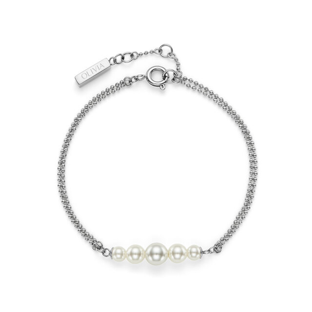Bracelet Pearls & Beads Argent