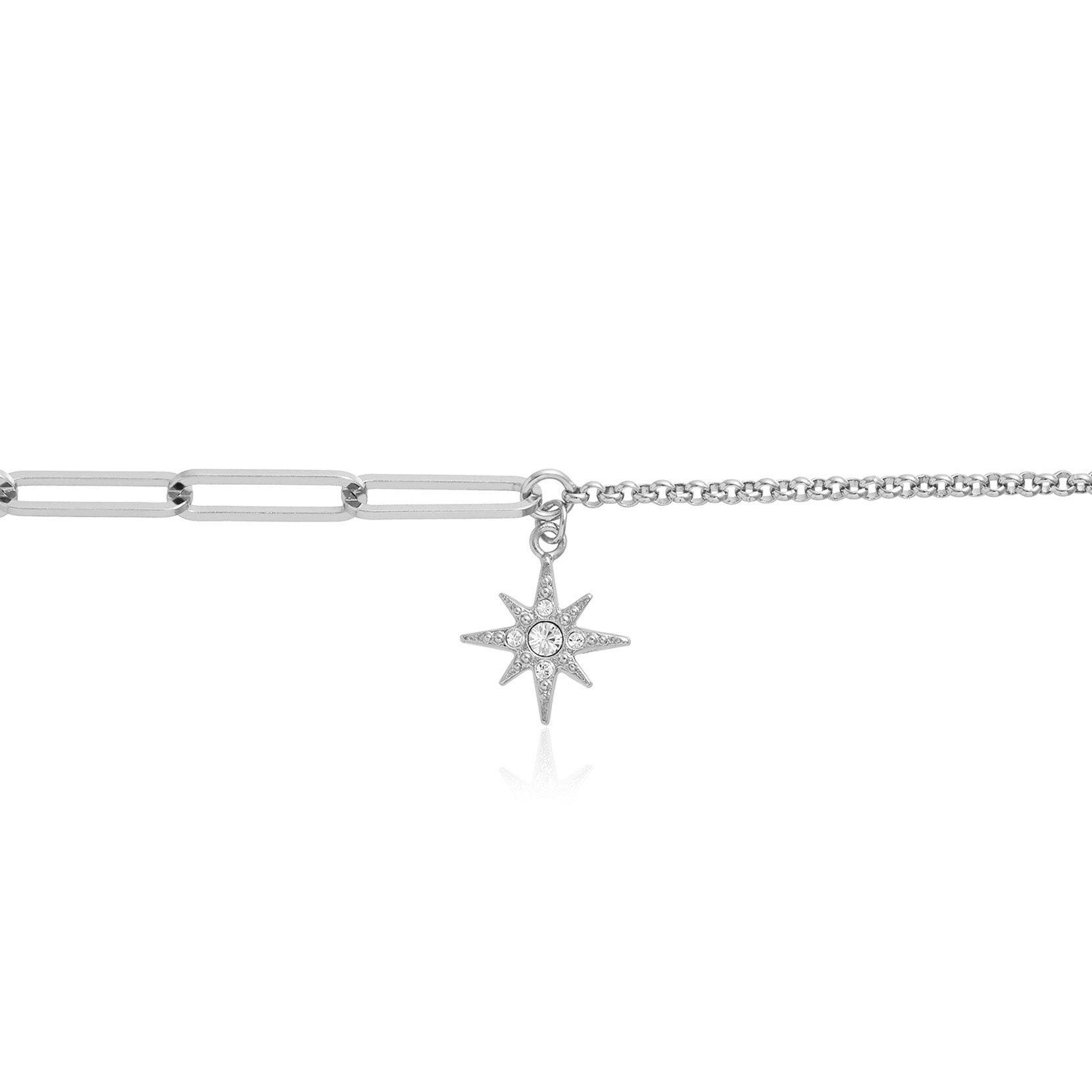 Silver North Star Mismatch Bracelet
