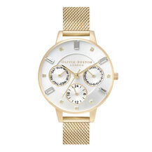 34mm Silver & Gold Mesh Watch