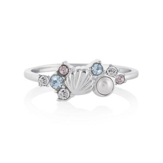Sparkle Shell Silver Ring (S)