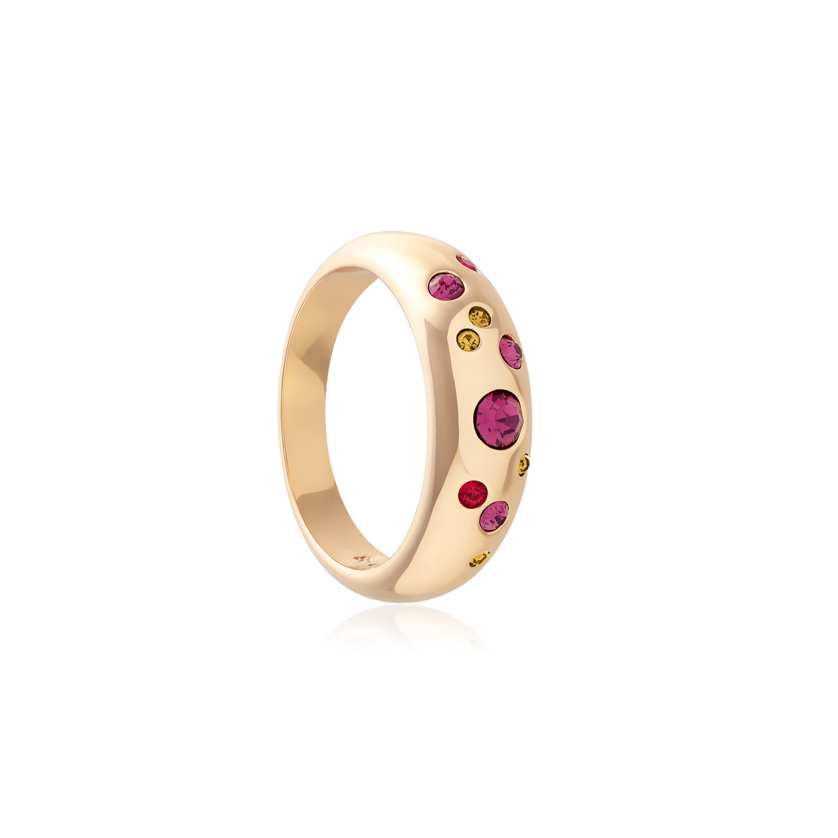 Bague Jewel Tone Rainbow or
