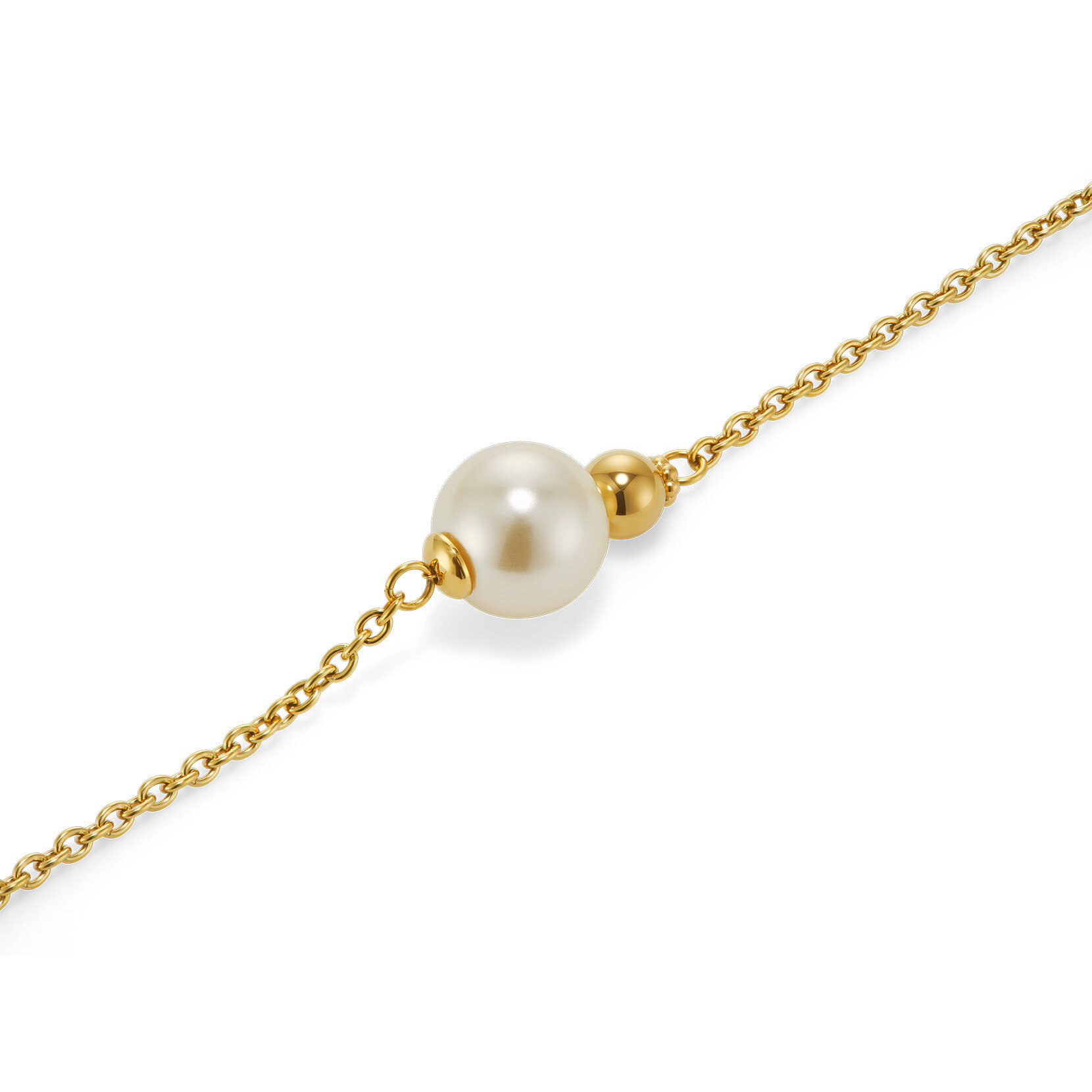 Modern Cream Pearl Gold Plated Bracelet