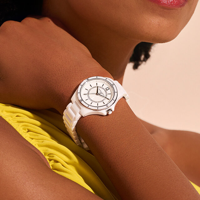36mm Ceramic White Bracelet Watch