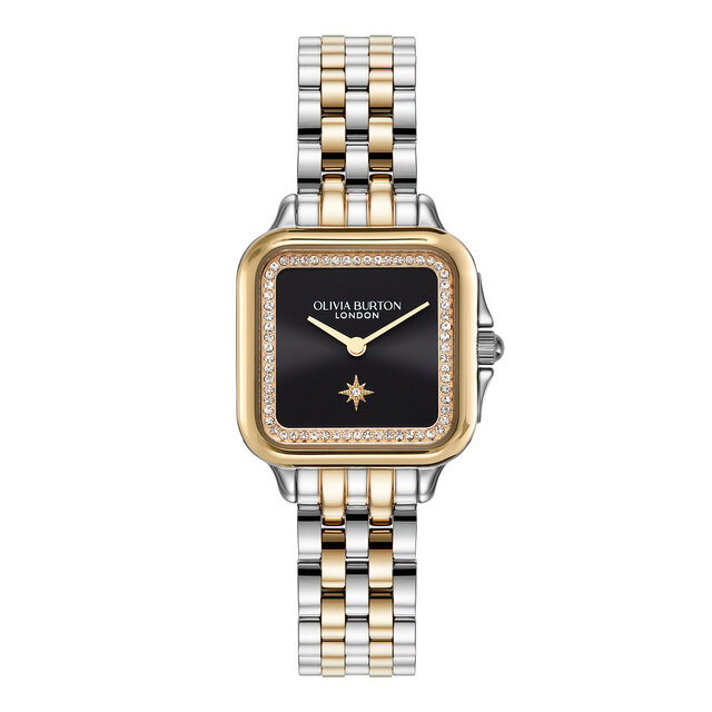 Montre Grosvenor Noir & Bracelet Bicolore 28 mm