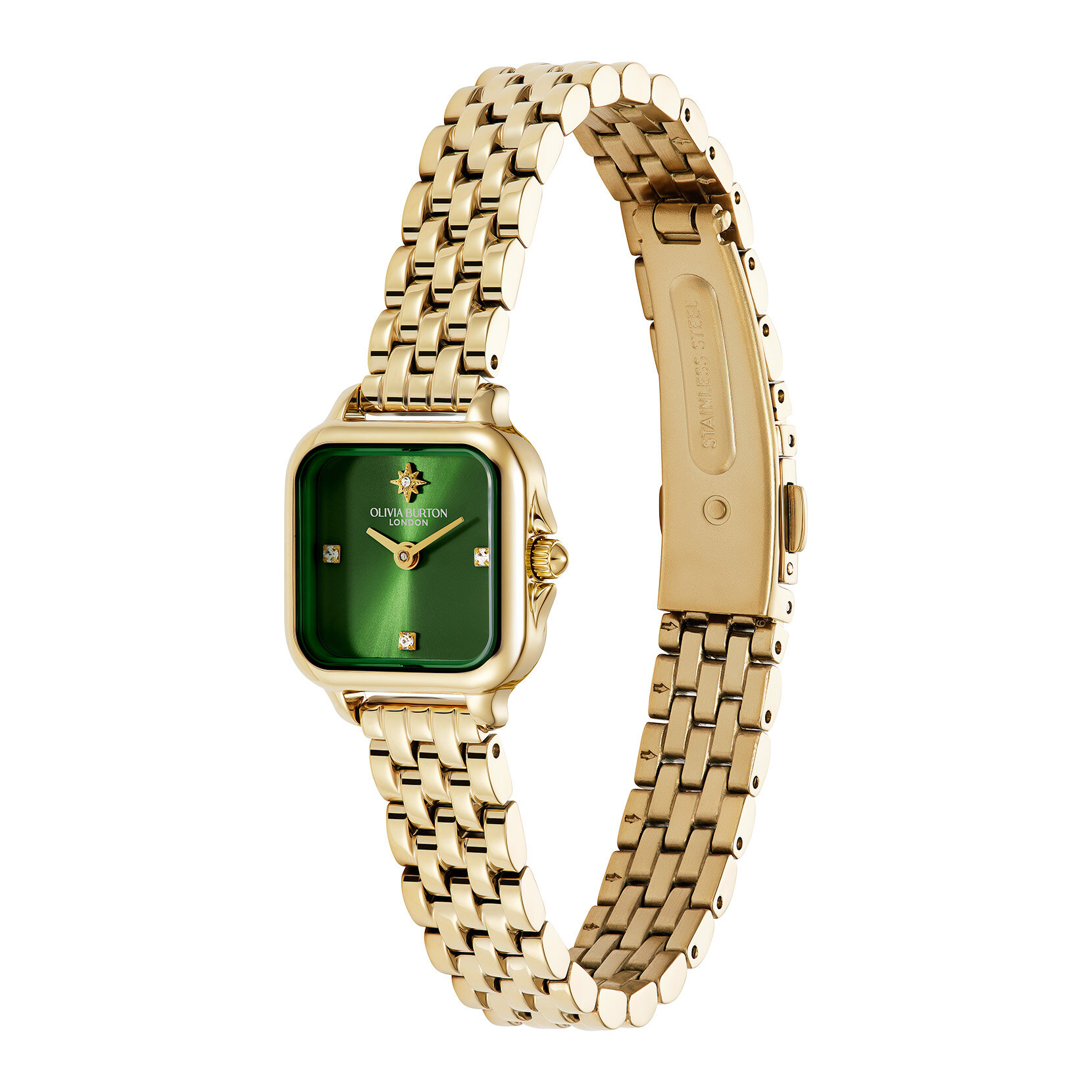 20mm Mini Grosvenor Deep Green & Gold Bracelet Watch