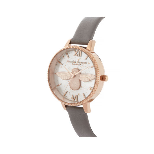 3D Bee Celestial Grey & Rose Gold Watch