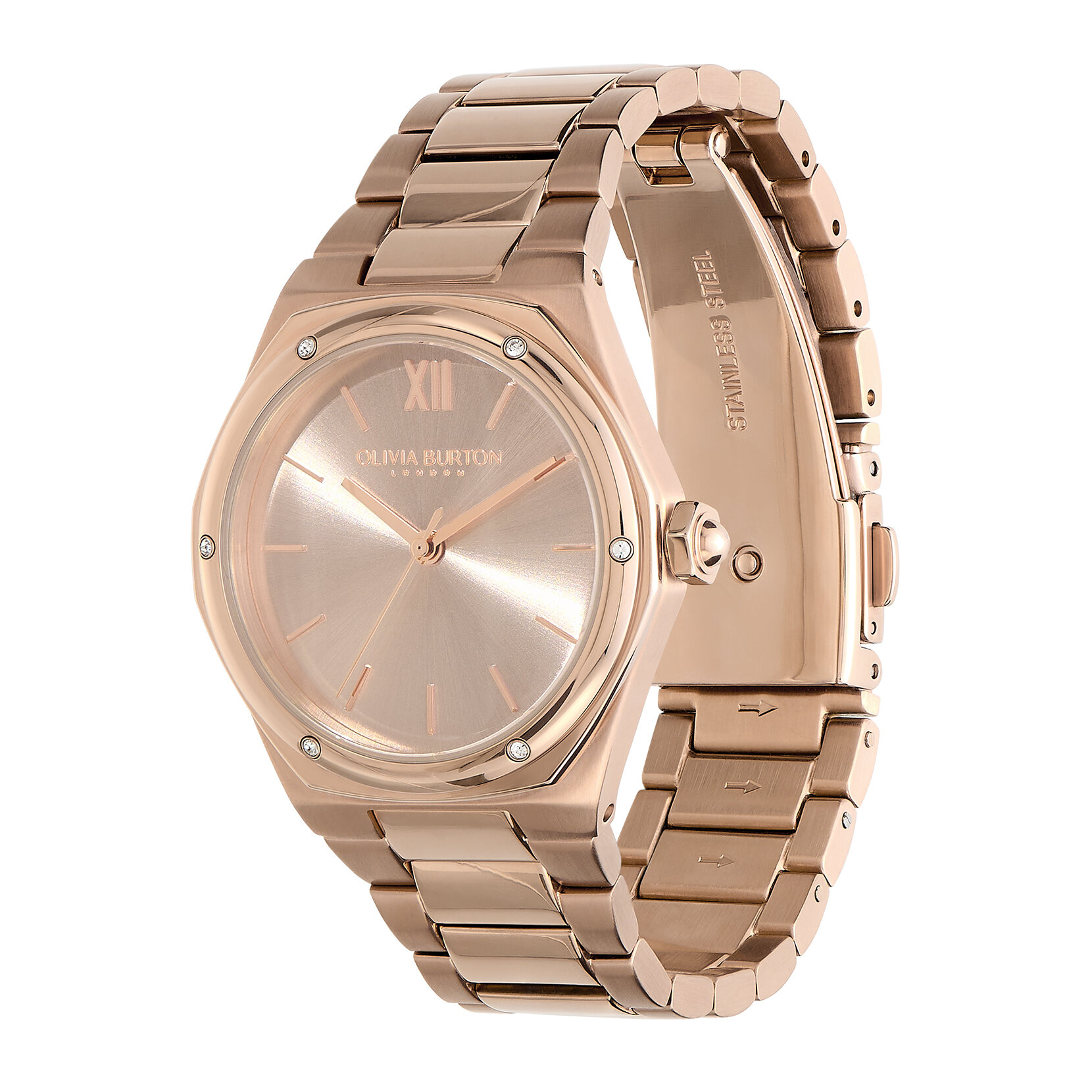 33mm Hexa Blush & Carnation Gold Bracelet Watch