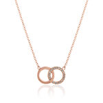 Classic Bejewelled Interlink Necklace Rose Gold