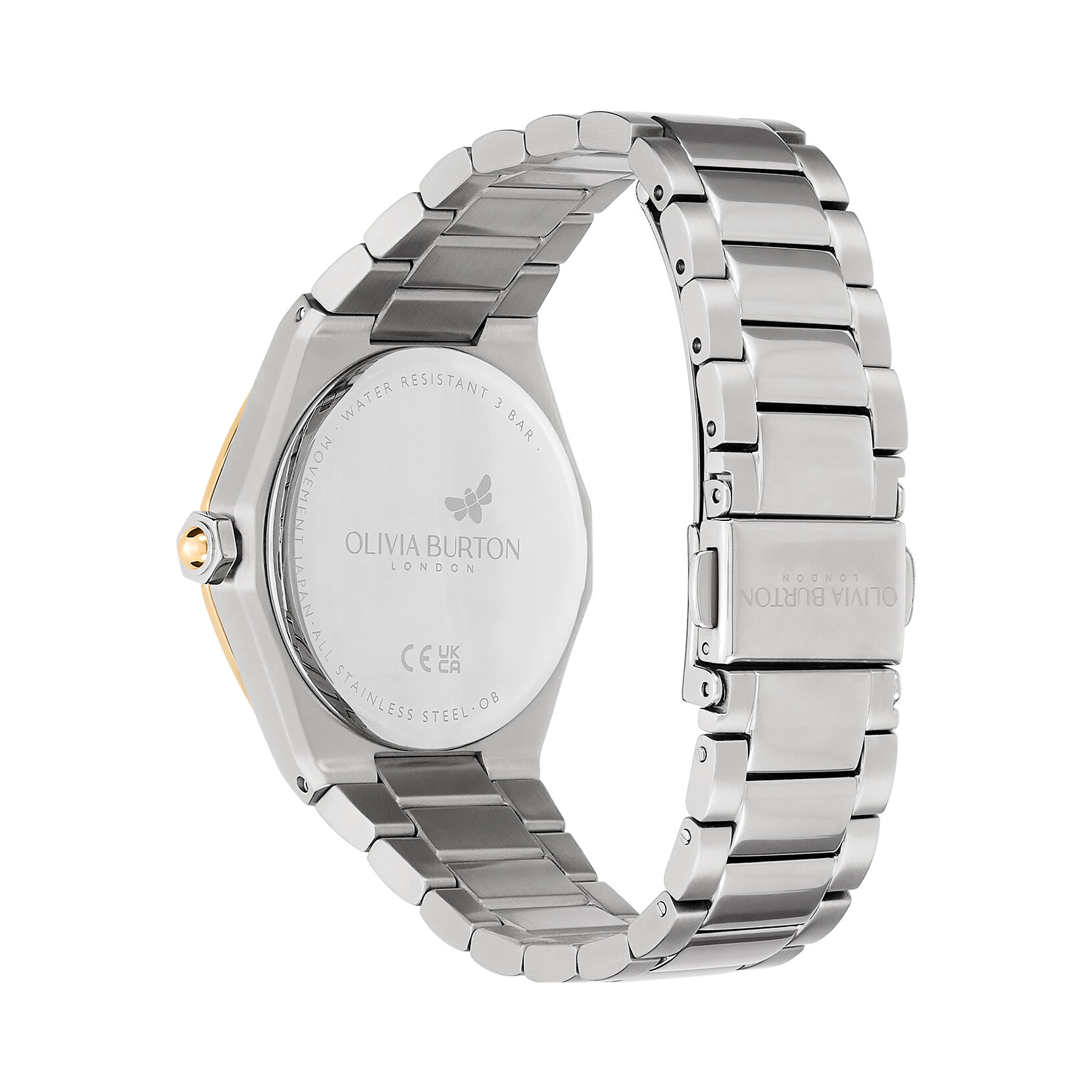 33mm Hexa White, Gold & Silver Bracelet Watch