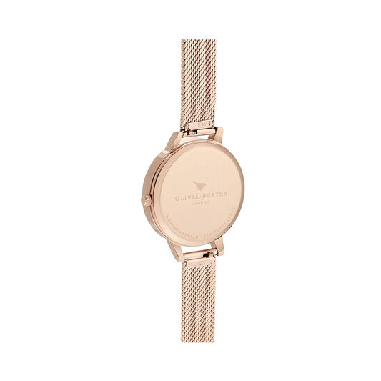 Rainbow Bee Rose Gold Mesh Watch