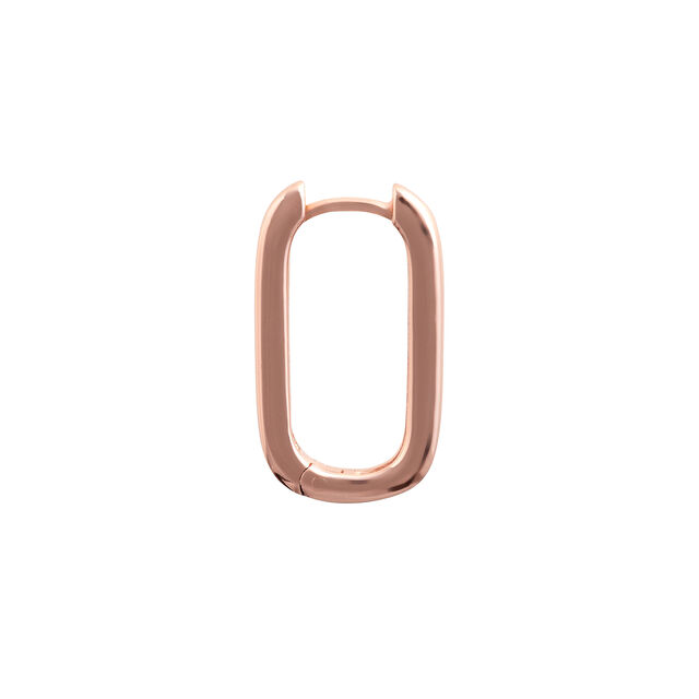 Classic Oval Rose Gold Huggie Hoops