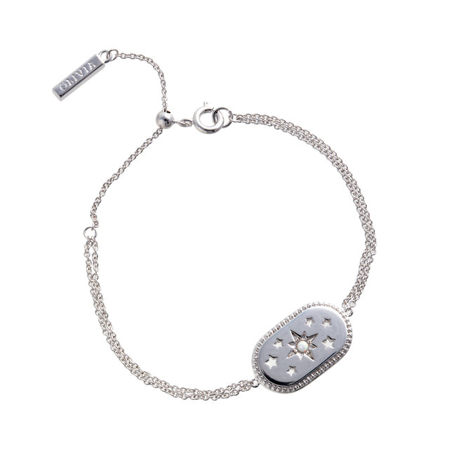 Silver & Opal North Star Bracelet