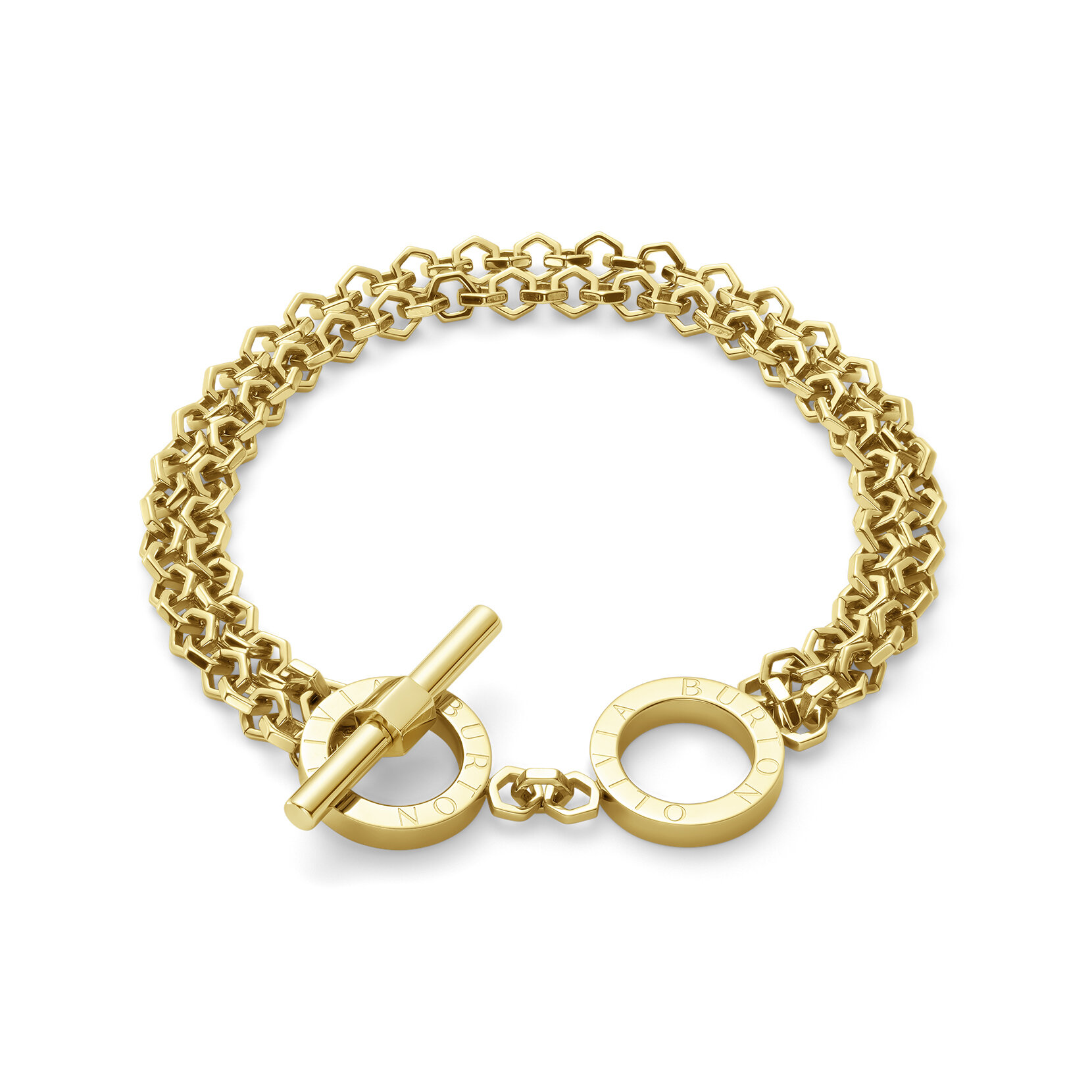 Bracelet Nid d'Abeille Toggle Or plaqué