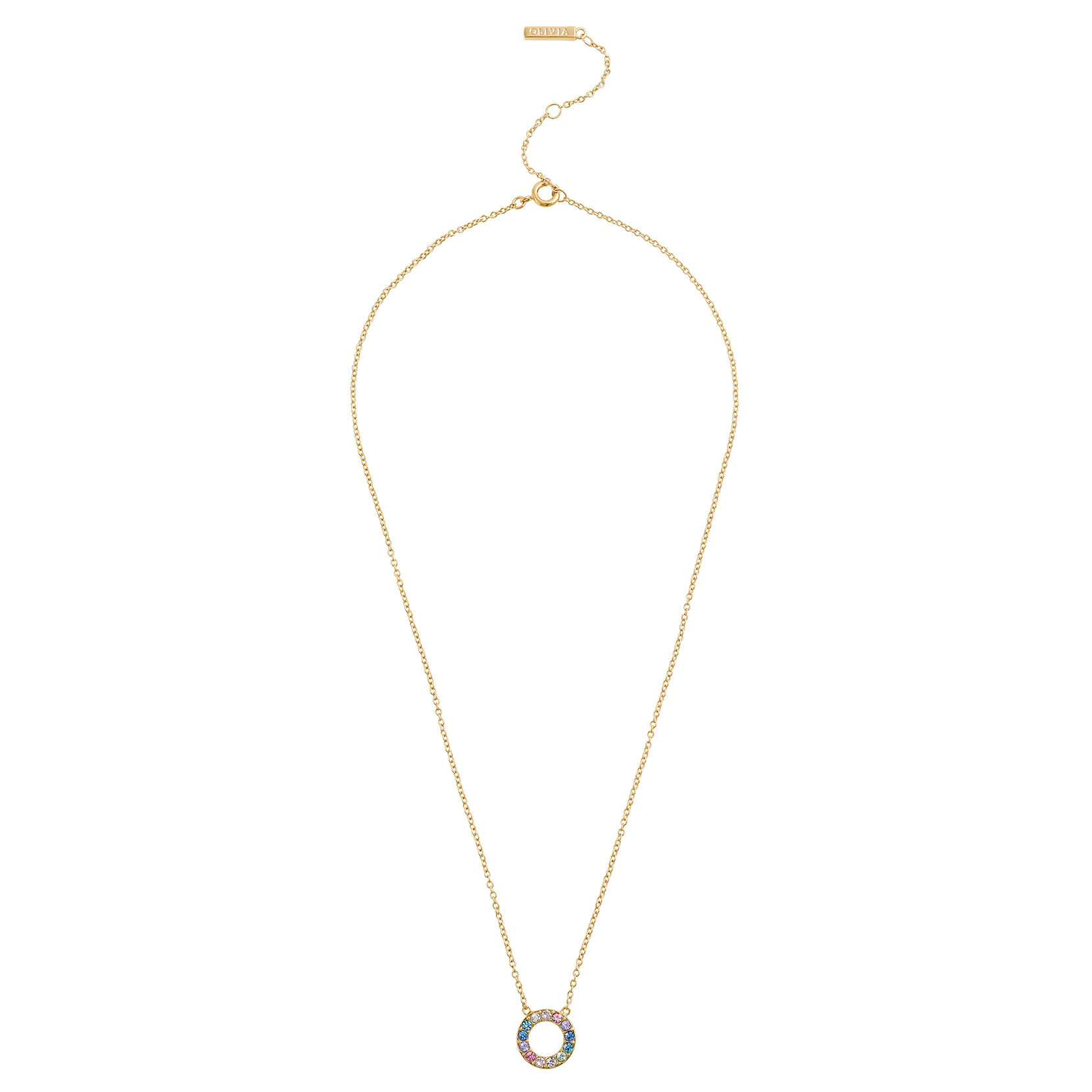 Rainbow Gold Rainbow Halo Necklace